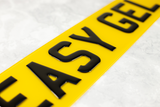 3D Gel Number Plates with Gloss Piano Black Lettering